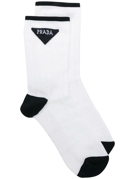 prada logo socks|Prada socks price.